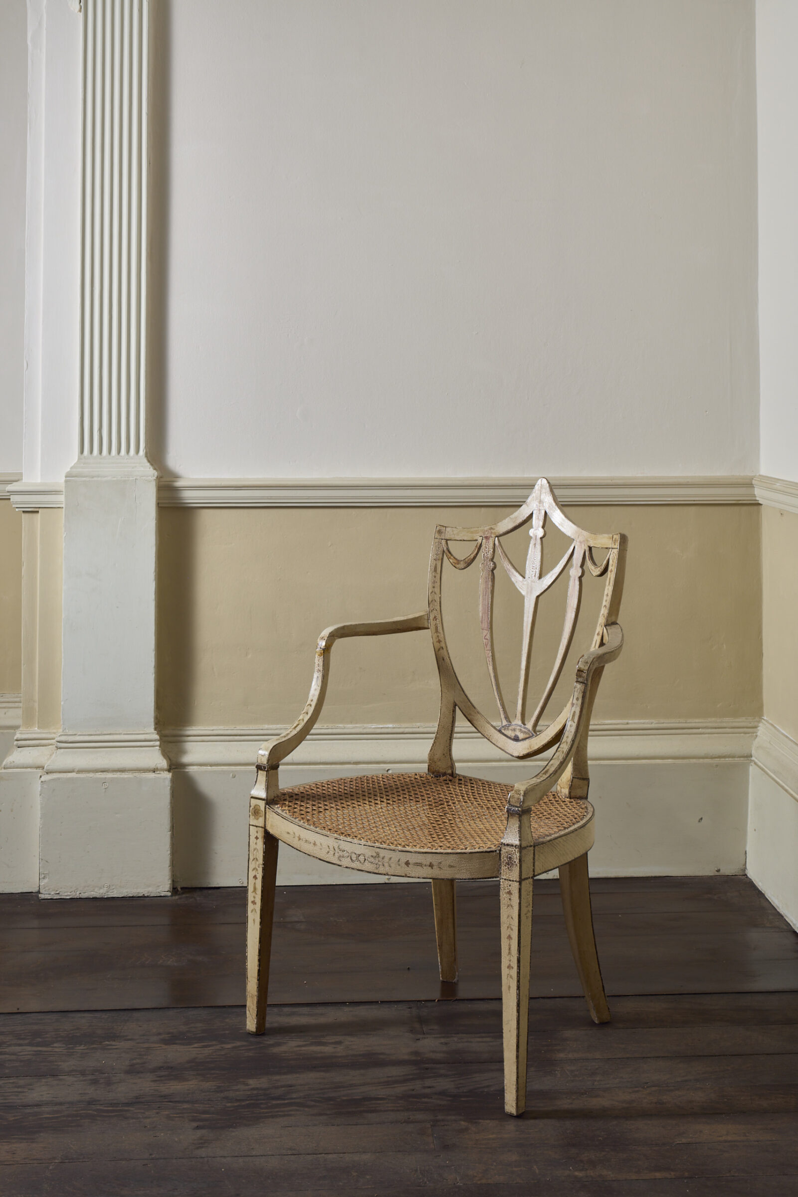 A 19th Century Neoclassical Style Painted Armchair