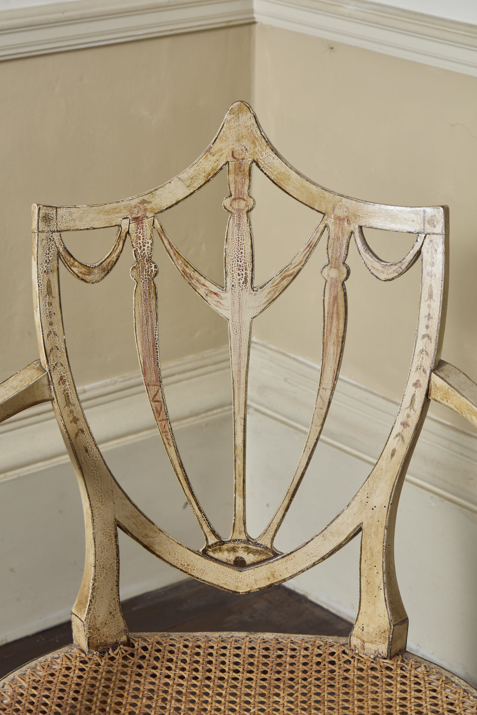 A 19th Century Neoclassical Style Painted Armchair