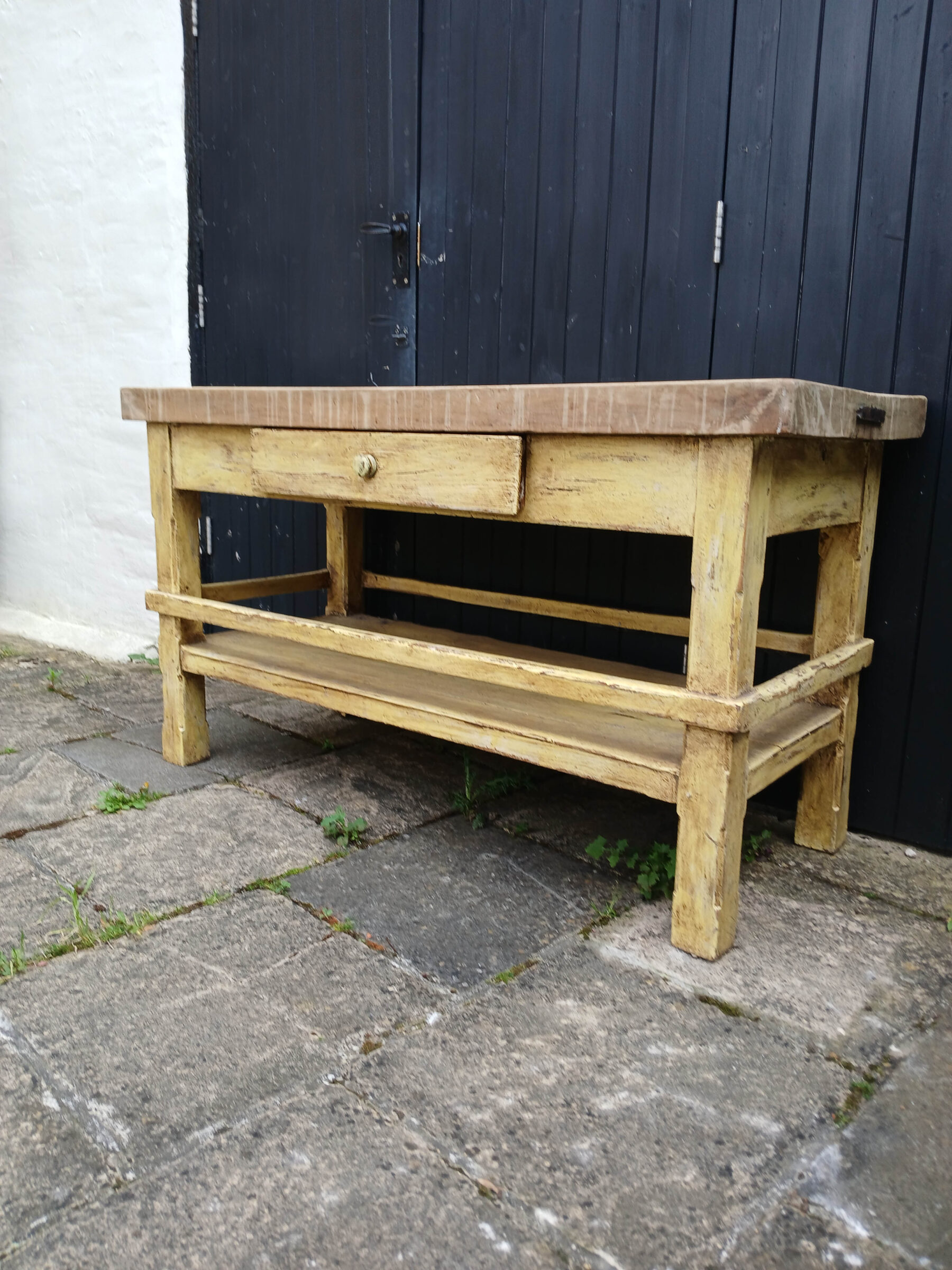 Antique, Pine Scullery Kitchen Worktable